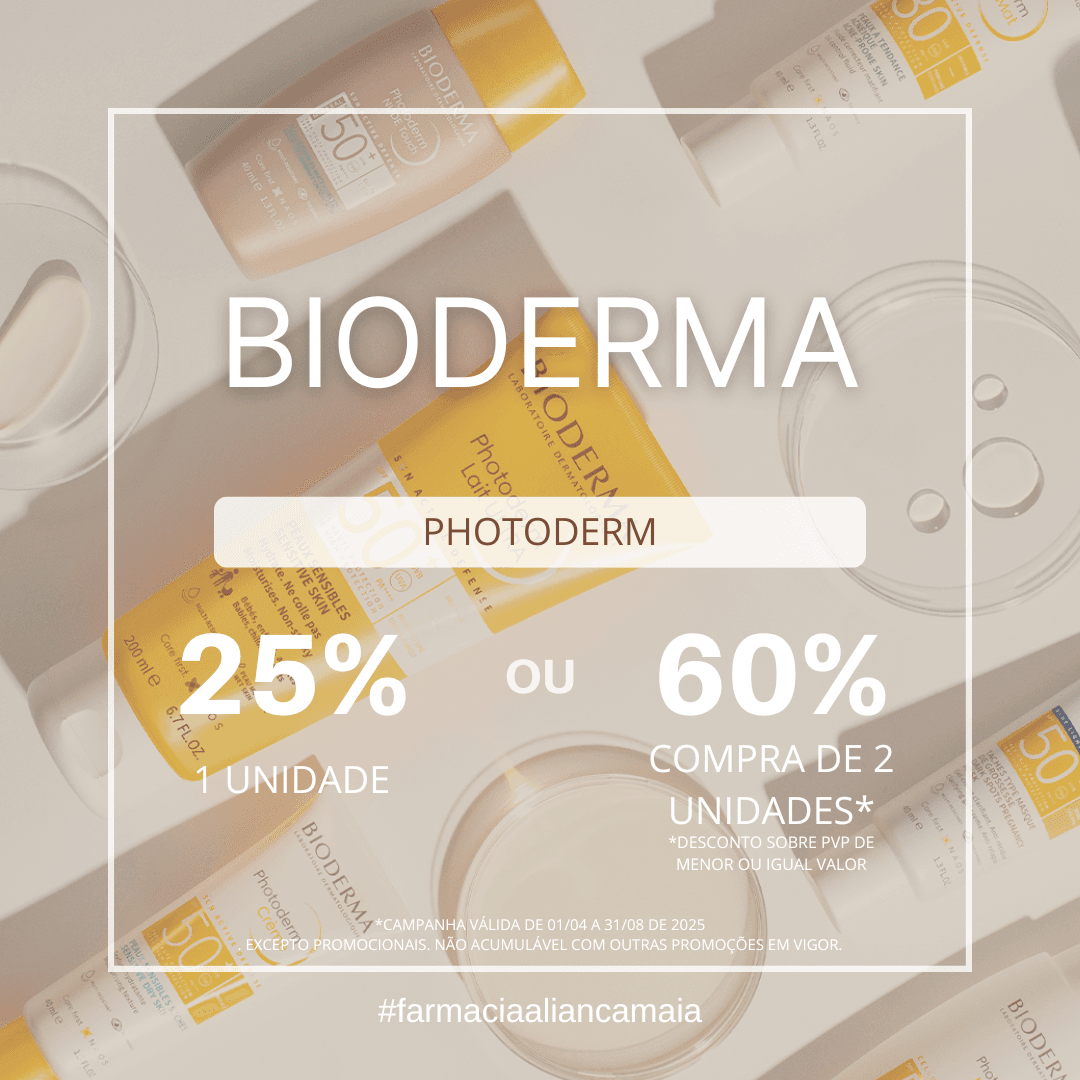 Bioderma Solares 25% ou 60% na 2ªembalagem
